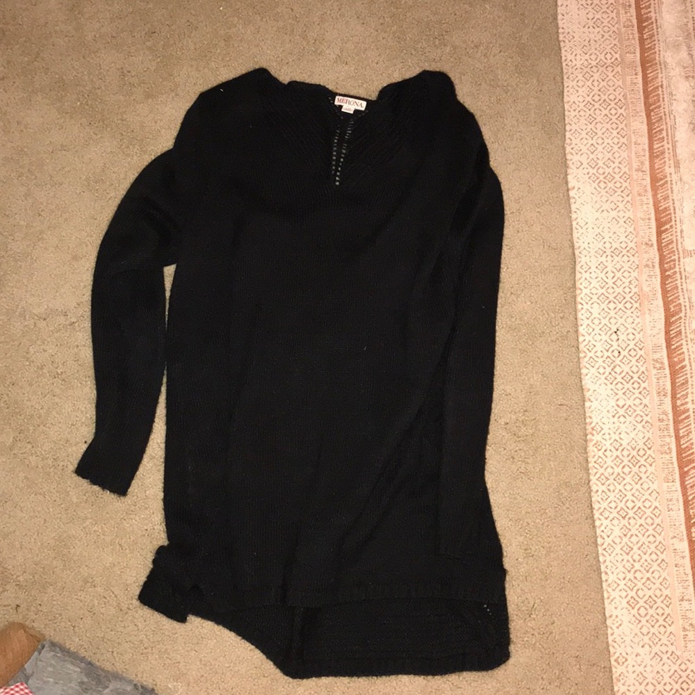 Plain black sweater